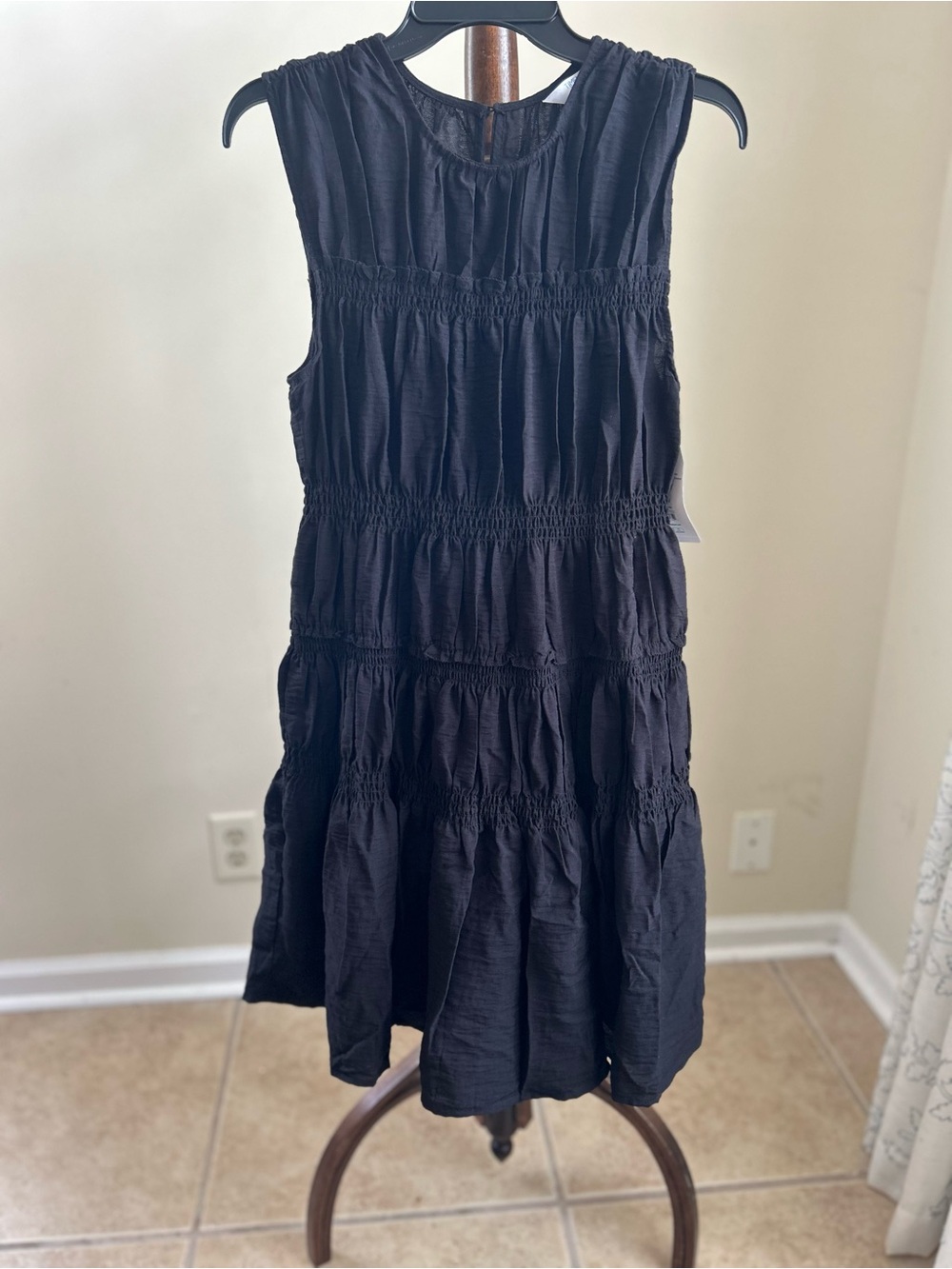 Time and Tru Women's Smocked Sleeveless Mini Dress,